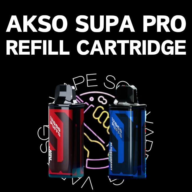 Akso Supa Pro 12000 refill cartridge - sg vape shop singapore sg